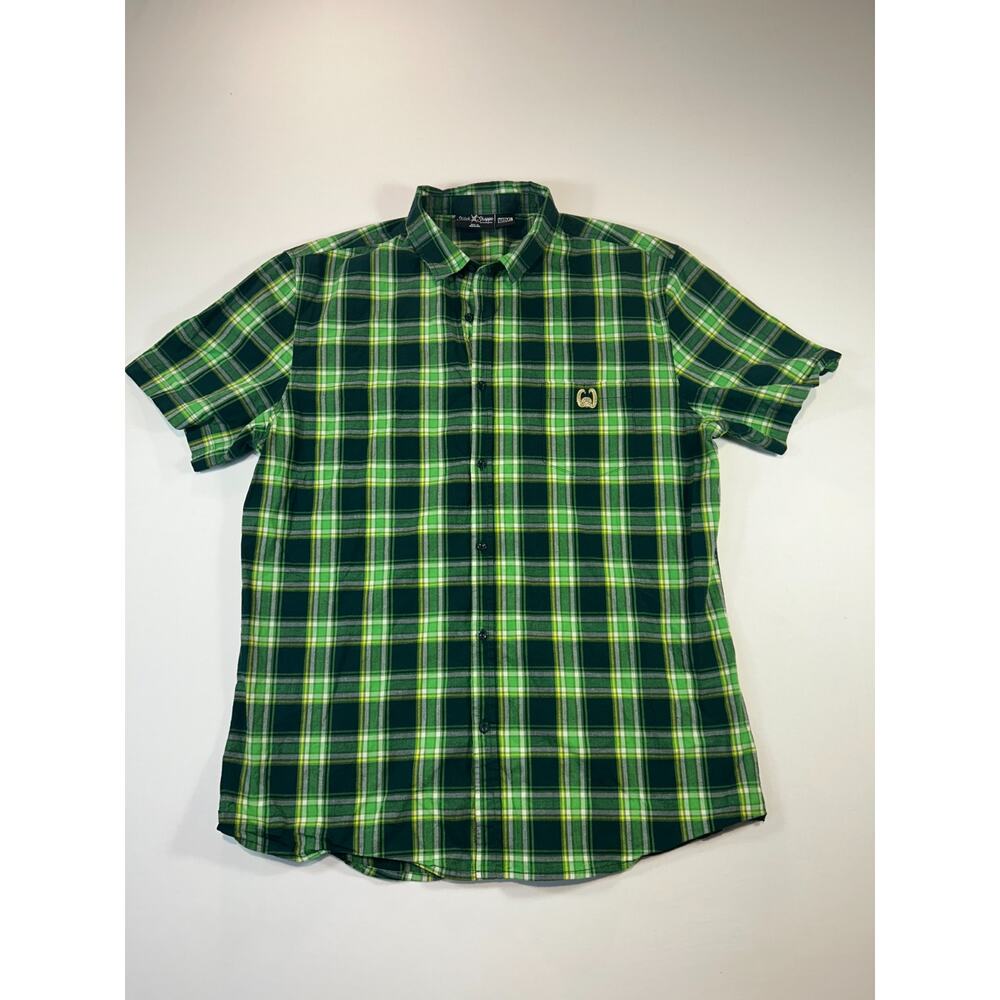 Marvel Loki Shirt Stitch Shoppe Loungefly Green Plaid Short Sleeve XL Mischief